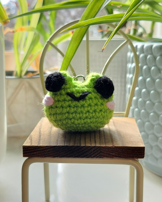 Bug the Frog Crochet Keychain