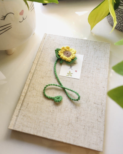 Always Sunny Sunflower Crochet Bookmark