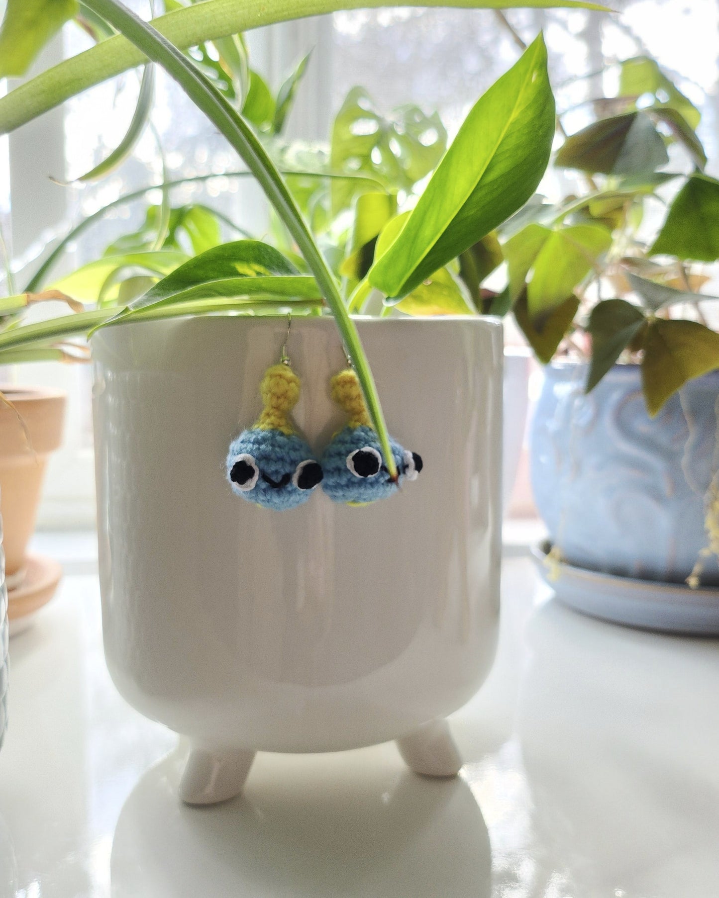 Sonic Chao Crochet Earrings