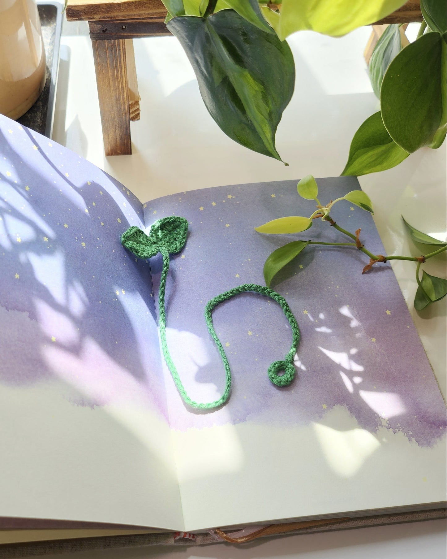Mini Sprout Crochet Bookmark