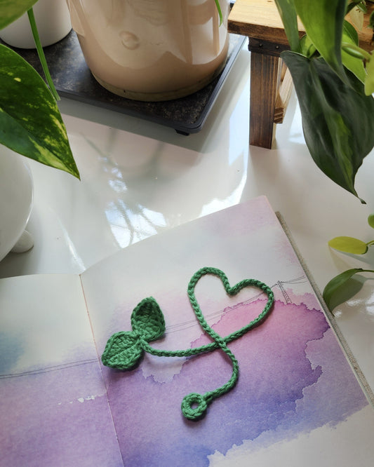 Mini Sprout Crochet Bookmark
