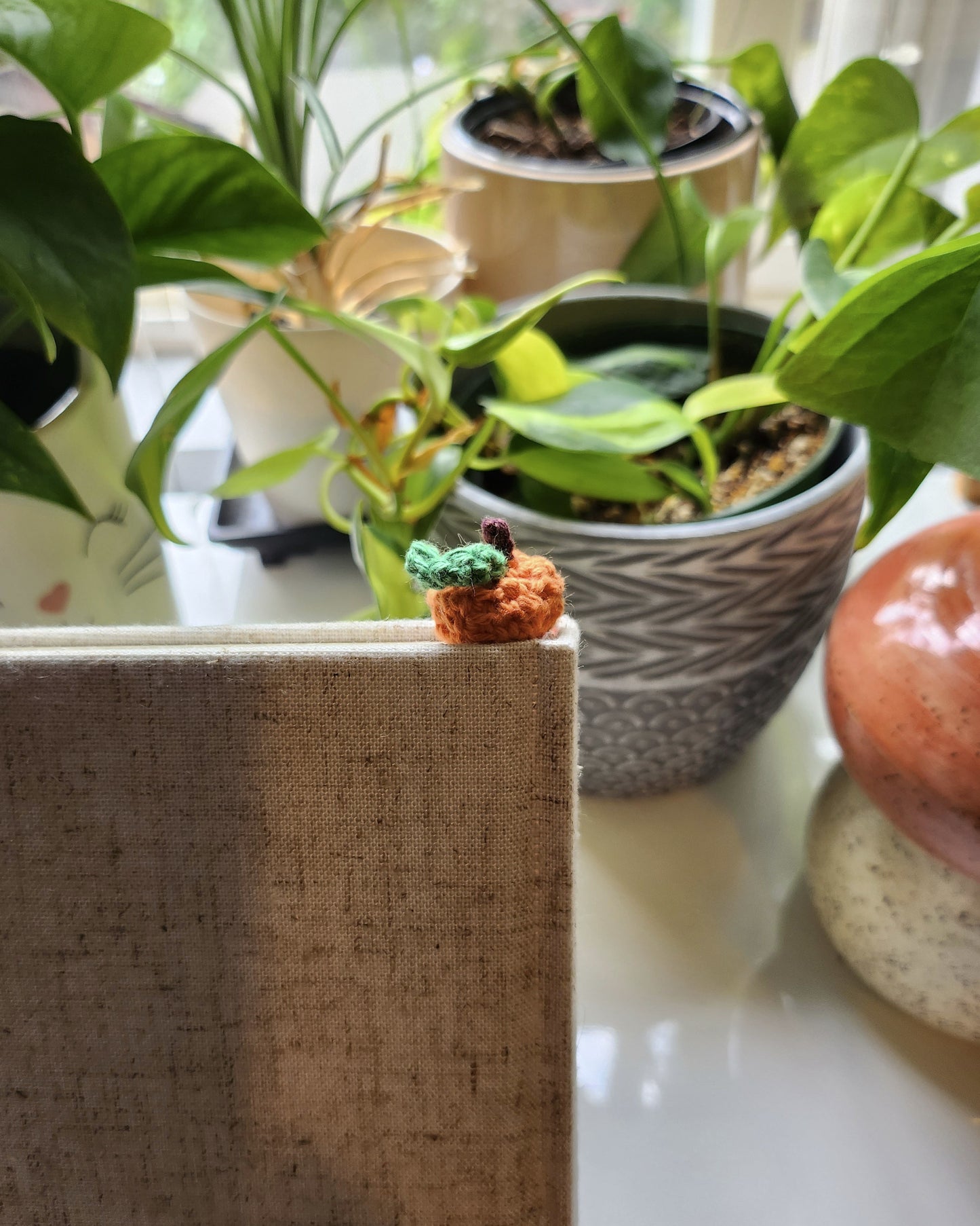 Pumpkin Patch Crochet Bookmark