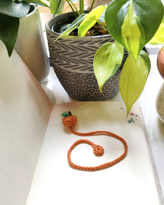 Pumpkin Patch Crochet Bookmark