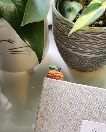Pumpkin Patch Crochet Bookmark