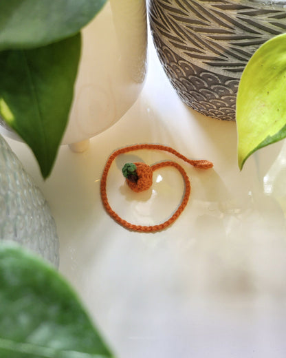Pumpkin Patch Crochet Bookmark