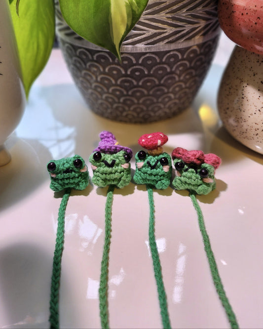 Bug the Frog Crochet Bookmark