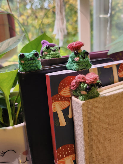 Bug the Frog Crochet Bookmark