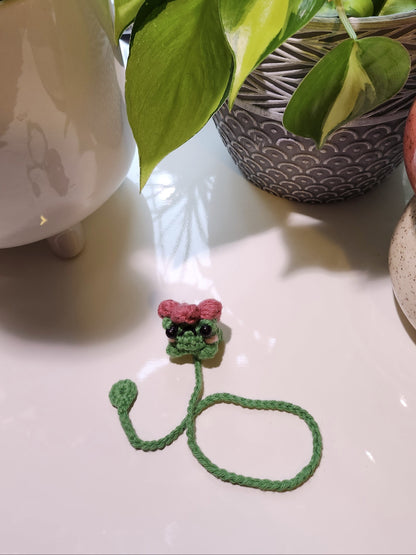 Bug the Frog Crochet Bookmark