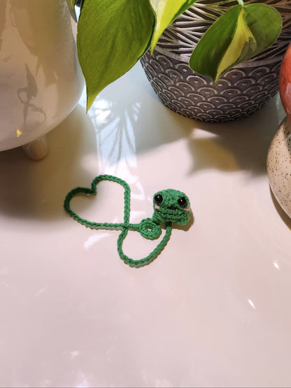 Bug the Frog Crochet Bookmark
