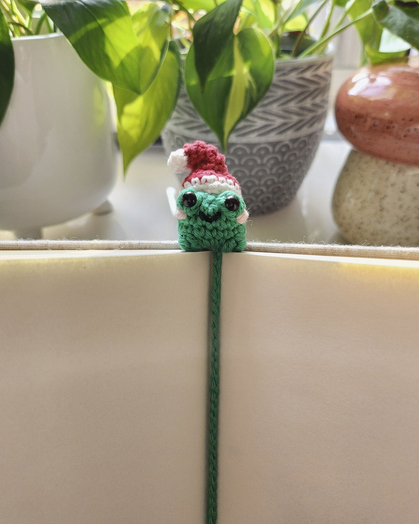 Bug the Frog Crochet Bookmark