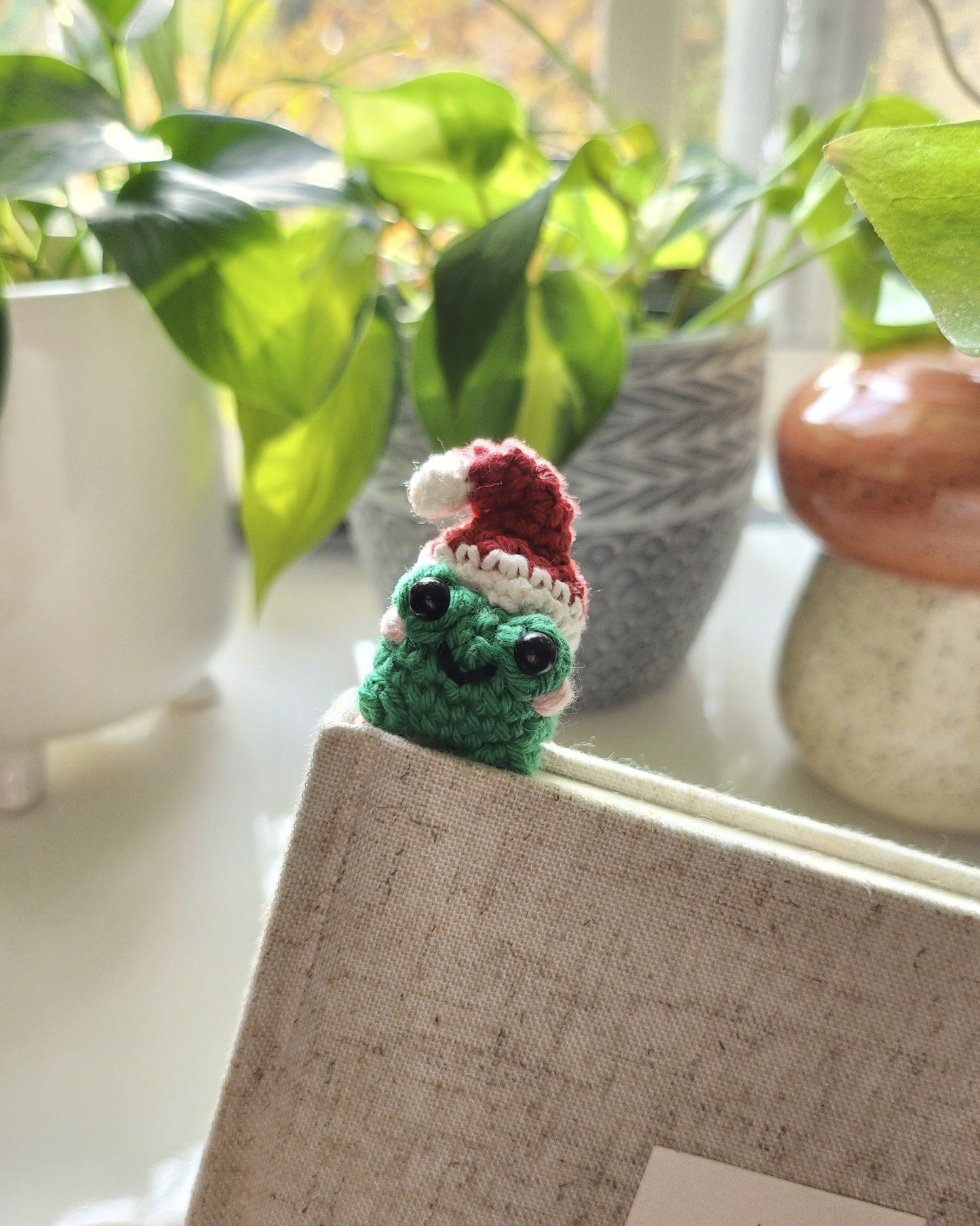Bug the Frog Crochet Bookmark