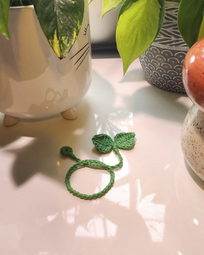 Mini Sprout Crochet Bookmark