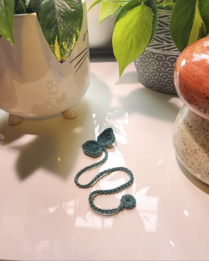 Mini Sprout Crochet Bookmark