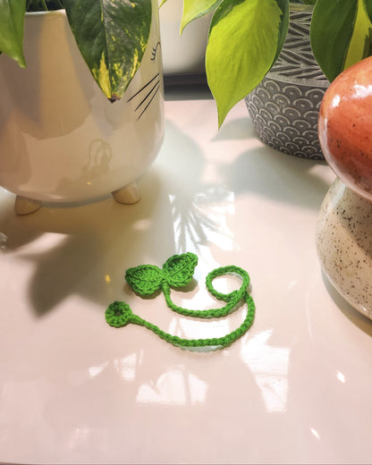 Mini Sprout Crochet Bookmark
