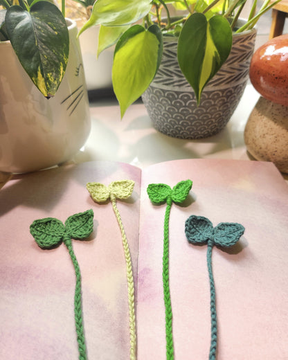 Mini Sprout Crochet Bookmark