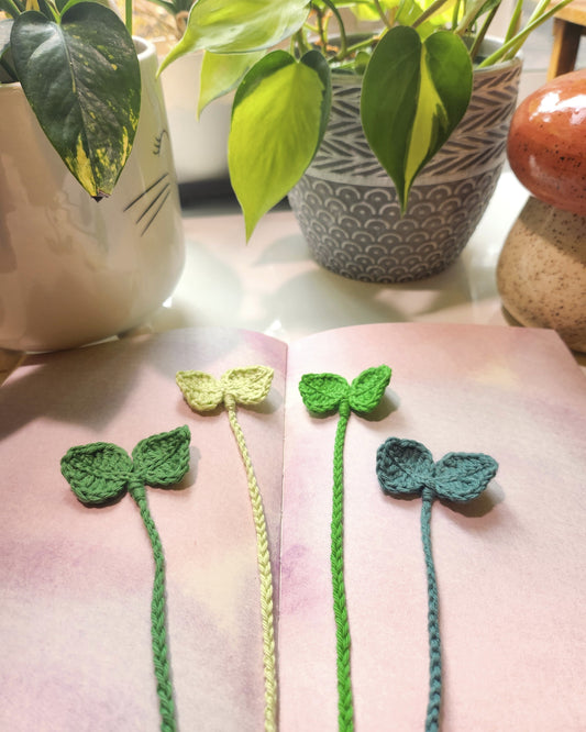 Mini Sprout Crochet Bookmark