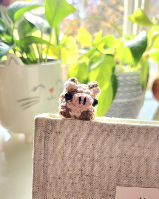 Tater the Cow Bookmark Crochet Pattern
