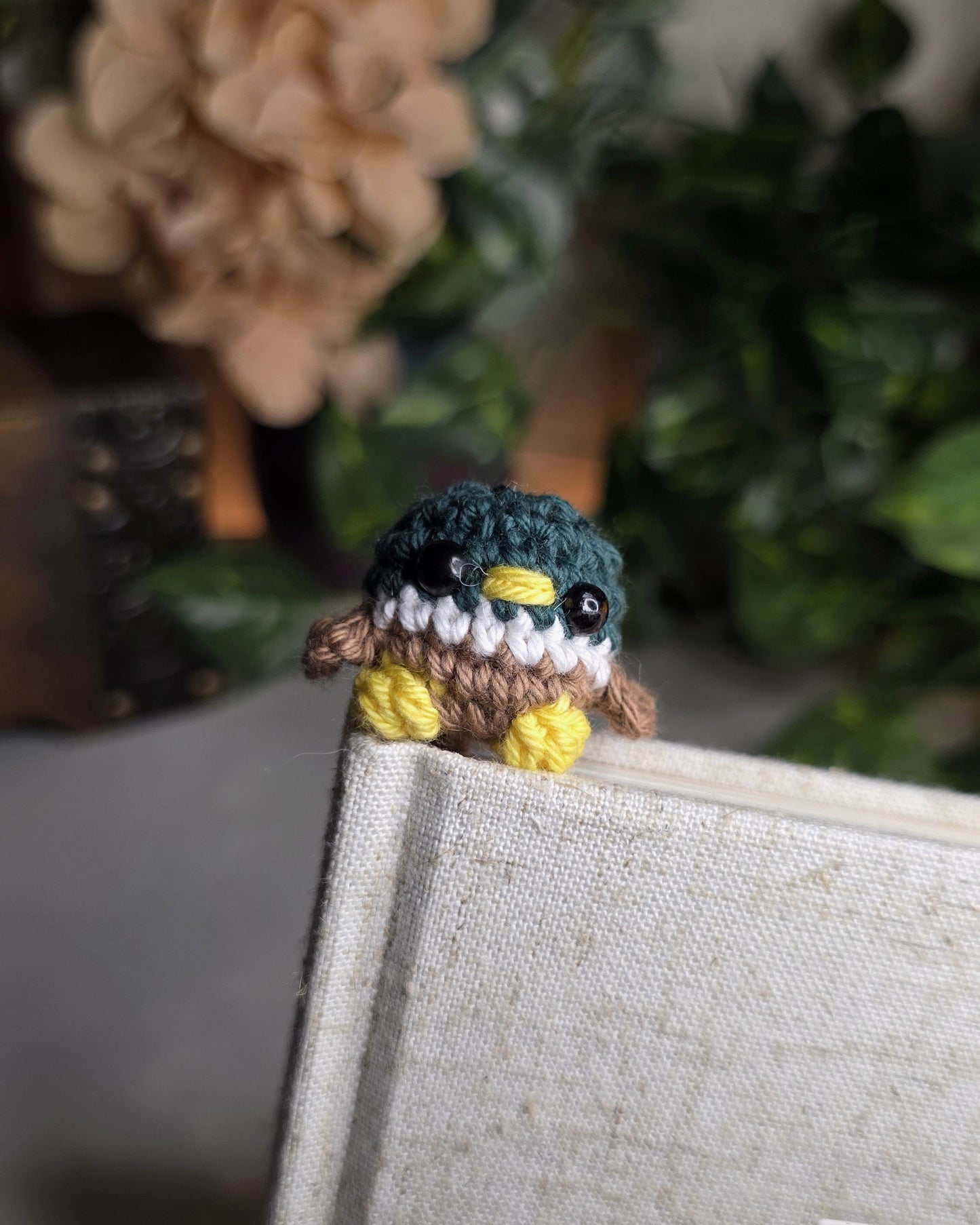Pebble the Bird Crochet Bookmark