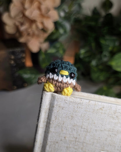 Pebble the Bird Crochet Bookmark