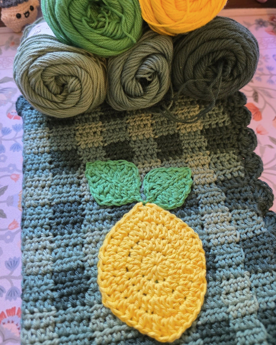 Lemon Gingham Book Sleeve