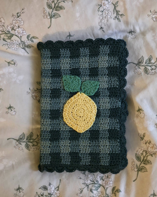 Lemon Gingham Book Sleeve