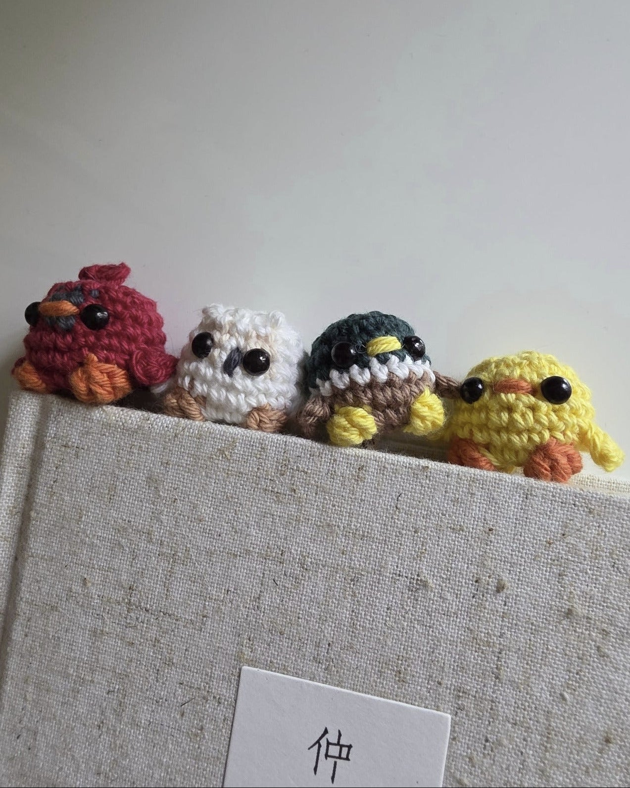Pebble the Bird Crochet Bookmark