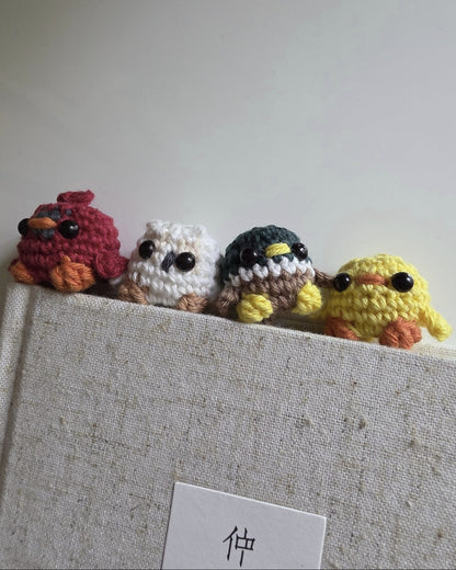 Pebble the Bird Crochet Bookmark