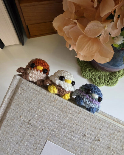 Pebble the Bird Crochet Bookmark