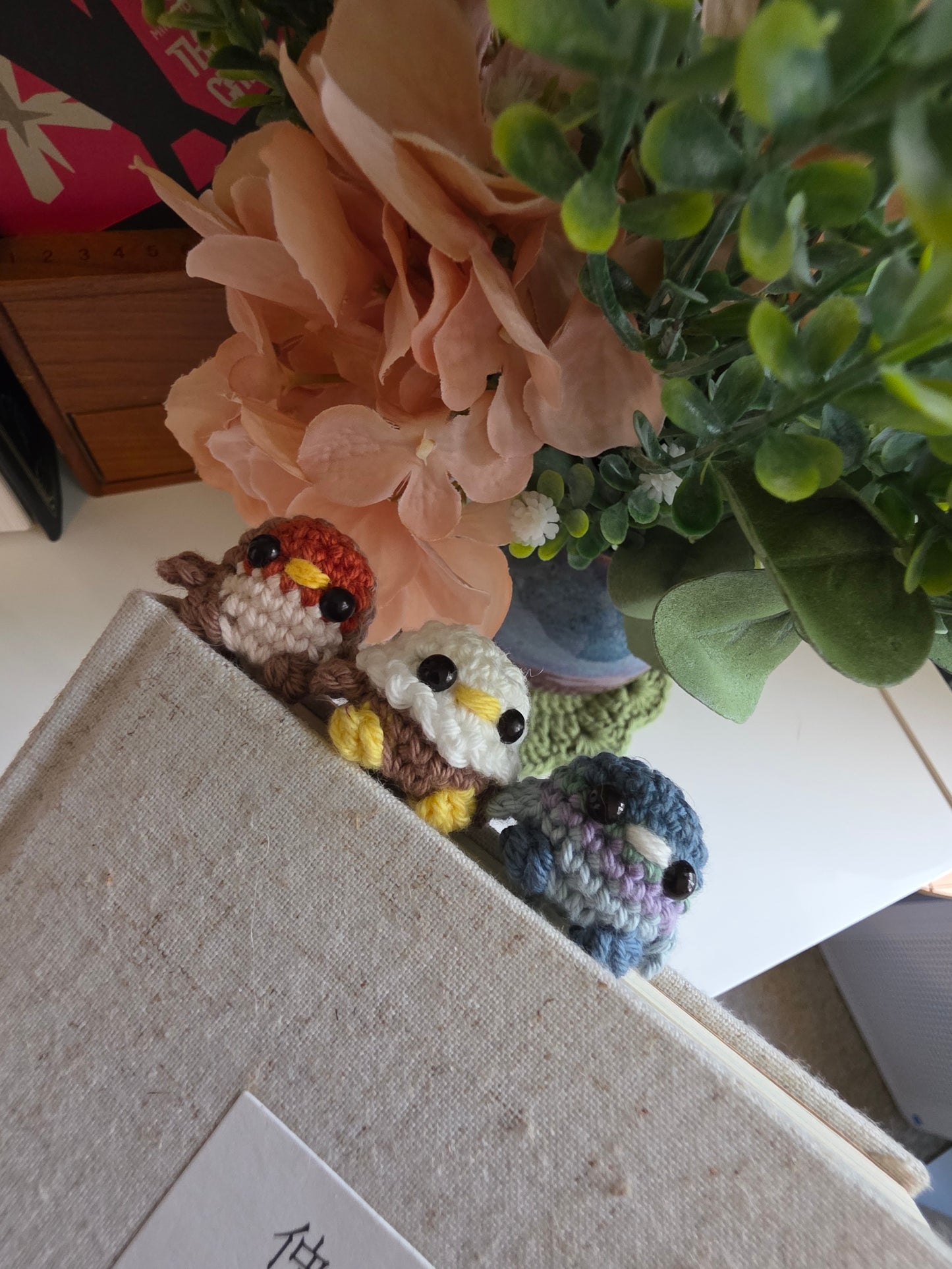 Pebble the Bird Crochet Bookmark