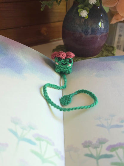 Bug the Frog Crochet Bookmark