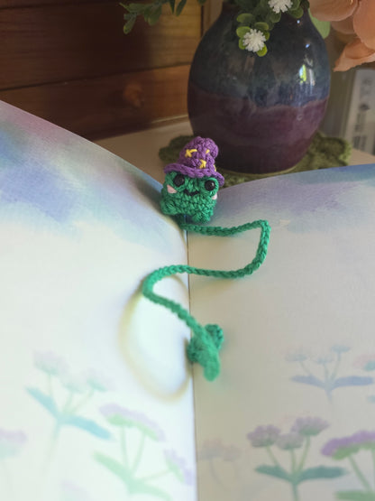 Bug the Frog Crochet Bookmark