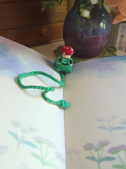 Bug the Frog Crochet Bookmark