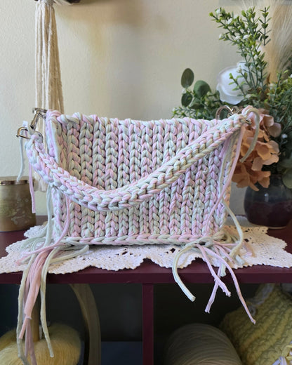 The Storybook Bag - Mint + Pink