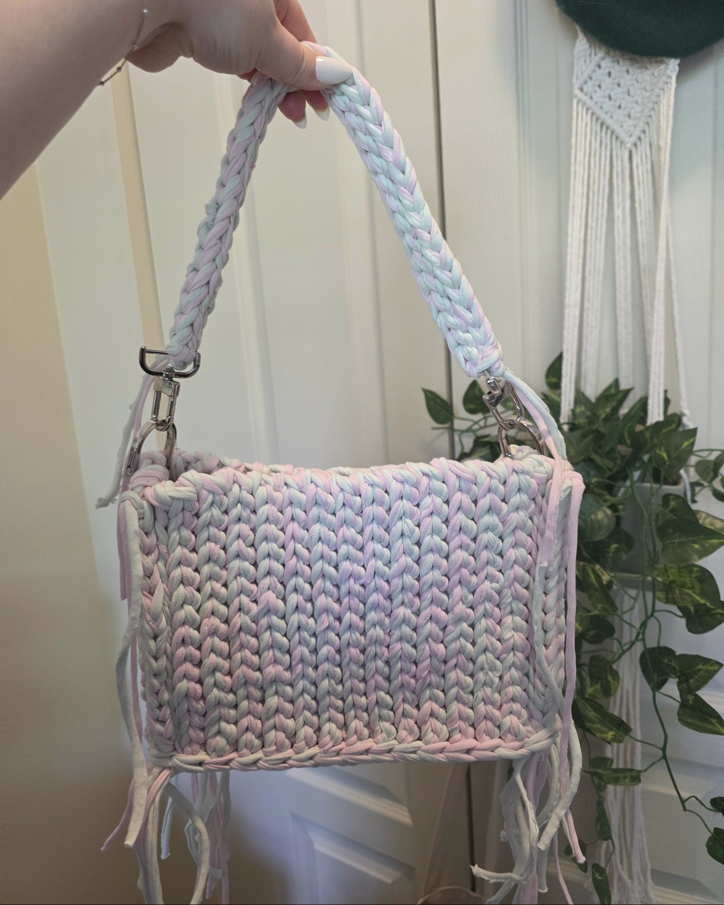 The Storybook Bag - Mint + Pink