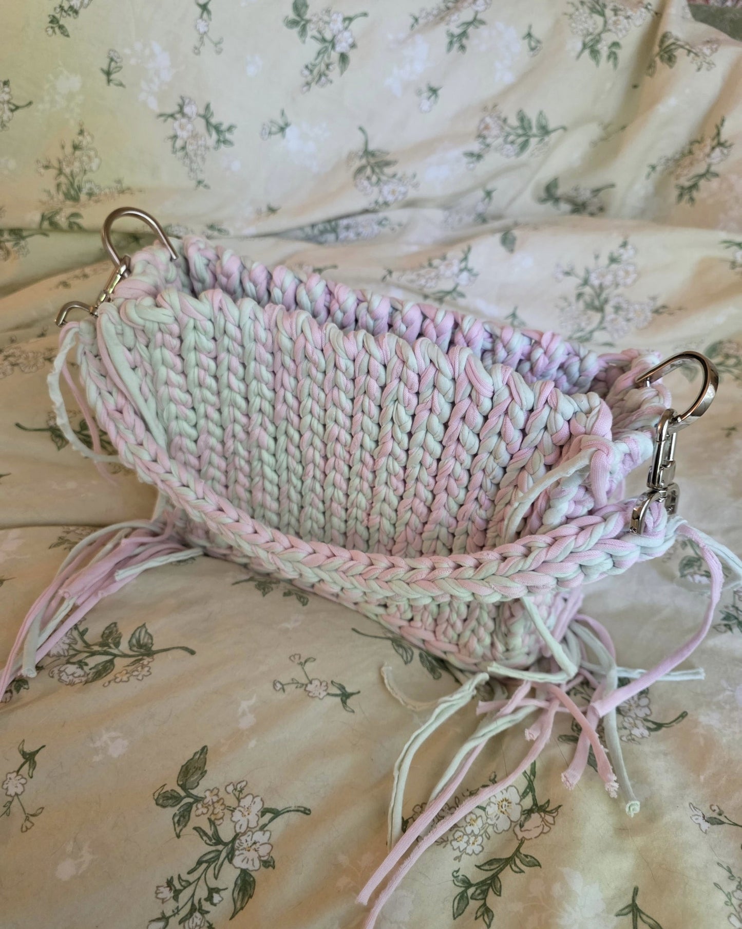 The Storybook Bag - Mint + Pink
