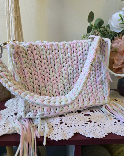 The Storybook Bag - Mint + Pink
