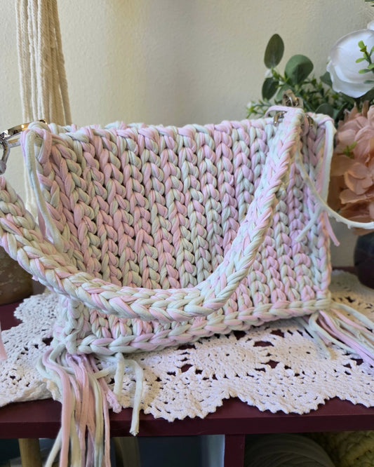 The Storybook Bag - Mint + Pink