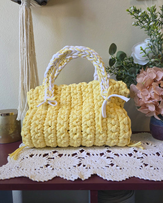 The Little Bow Bag - Butter Yellow