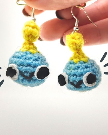 Sonic Chao Crochet Earrings
