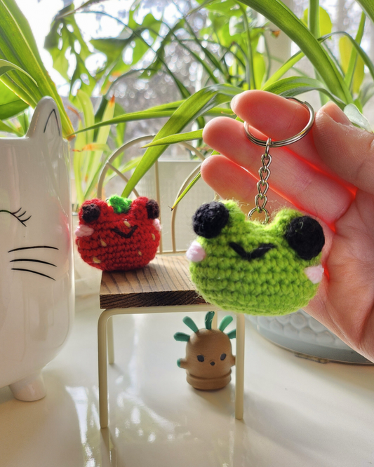 Bug the Frog Crochet Keychain