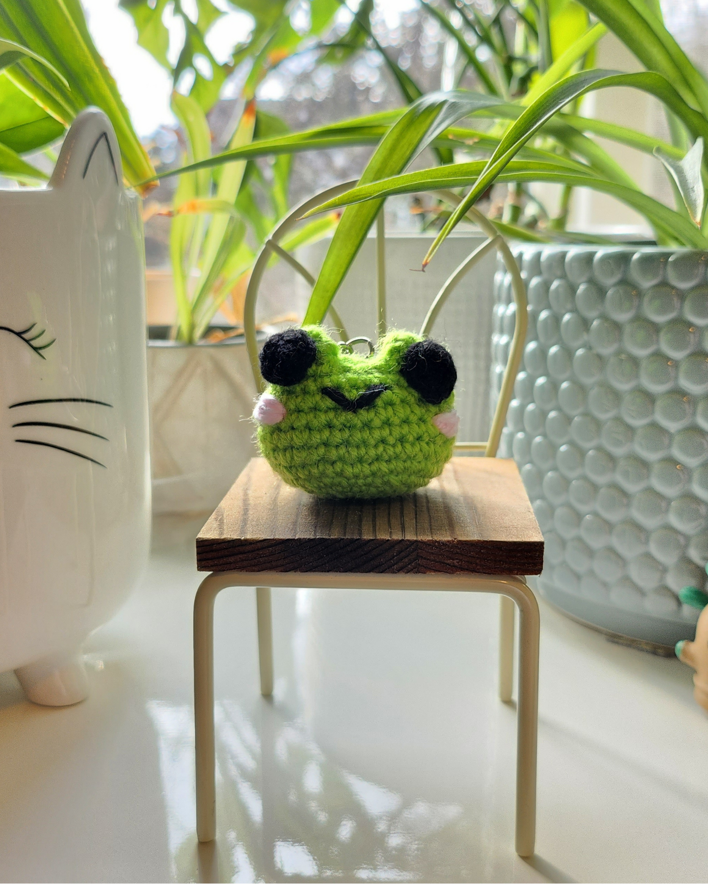 Bug the Frog Crochet Keychain